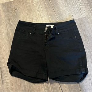 Black Jean Shorts